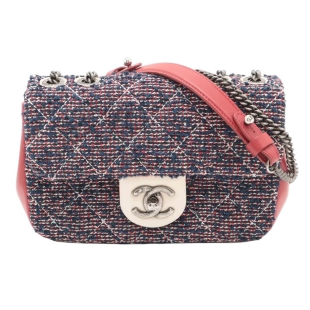 ✨🛍️ Chanel Tweed Quilted Mini Flap Bag